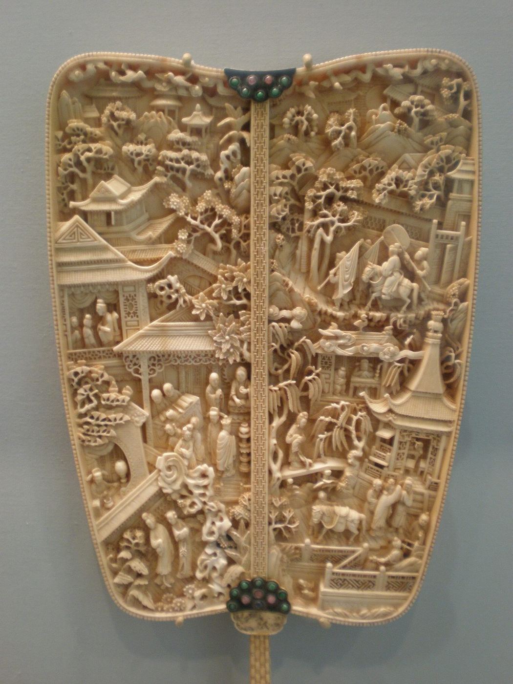 Chinese fan painted with a scene from Romance of the Western Chamber, Asian Art Museum San Francisco